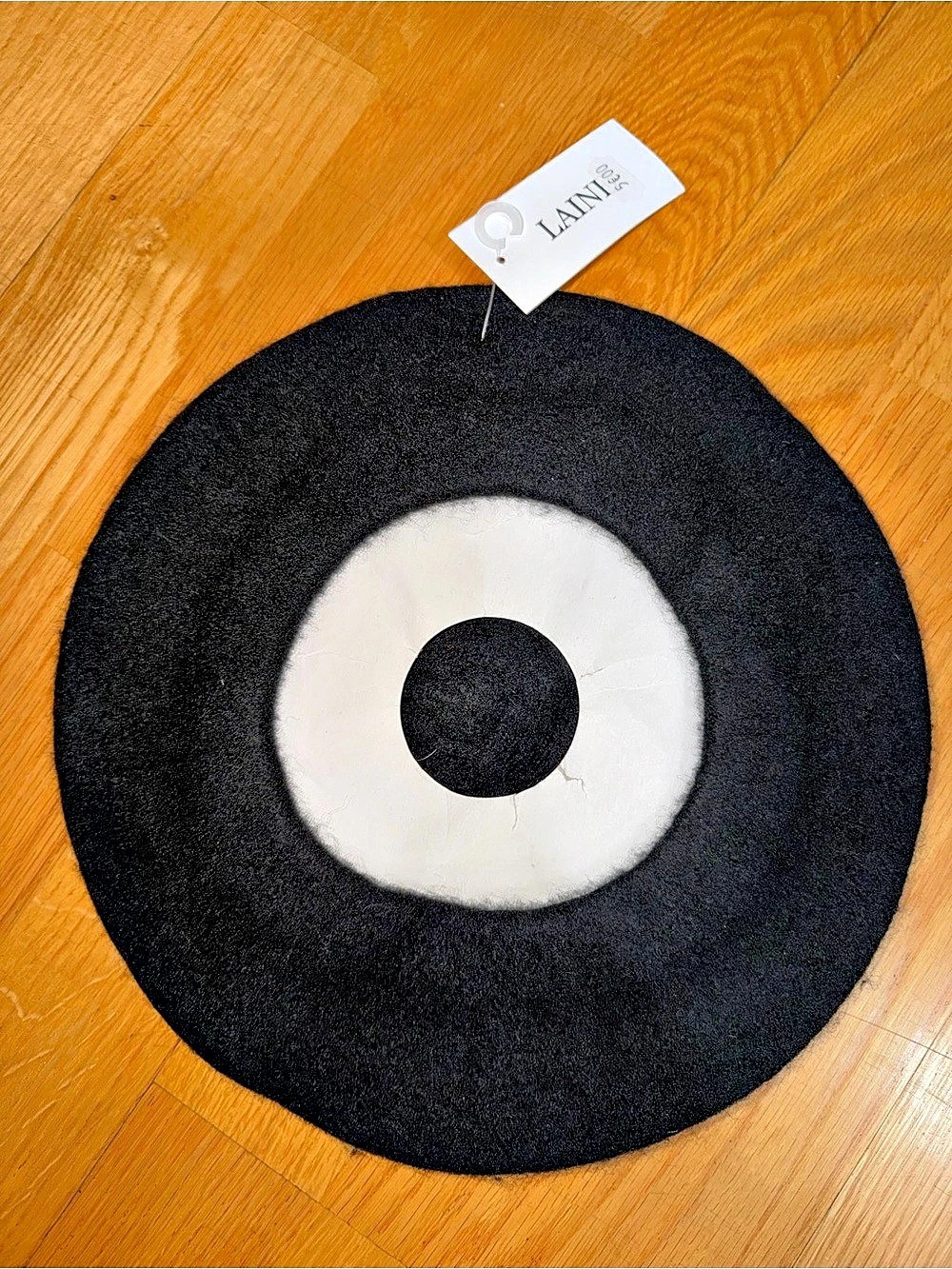 Color Block Beret in Black  NWT